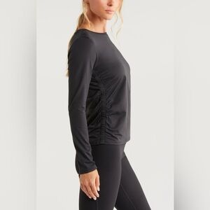 Zella Ruched Long Sleeve Workout Athleisure Top